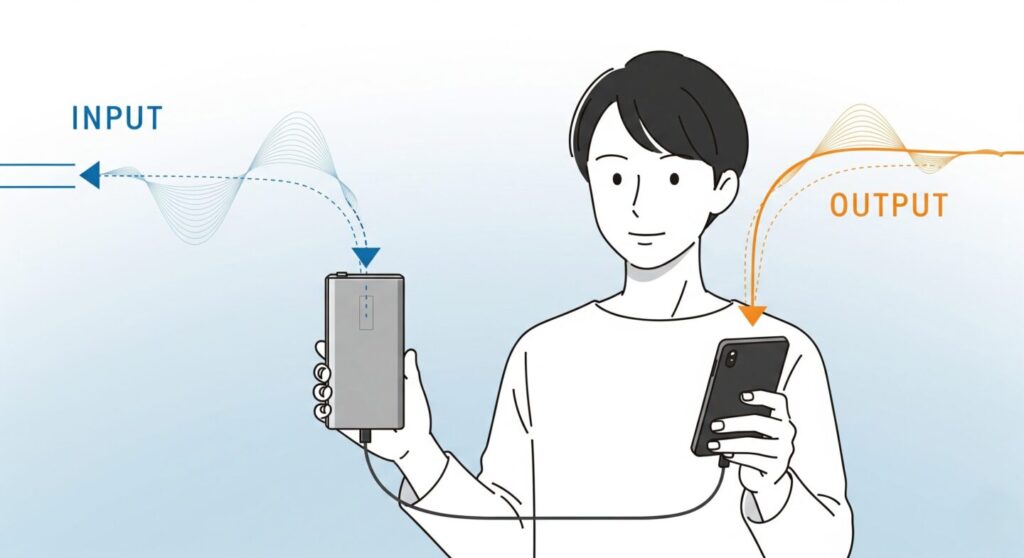 出力電圧と入力電圧の違い