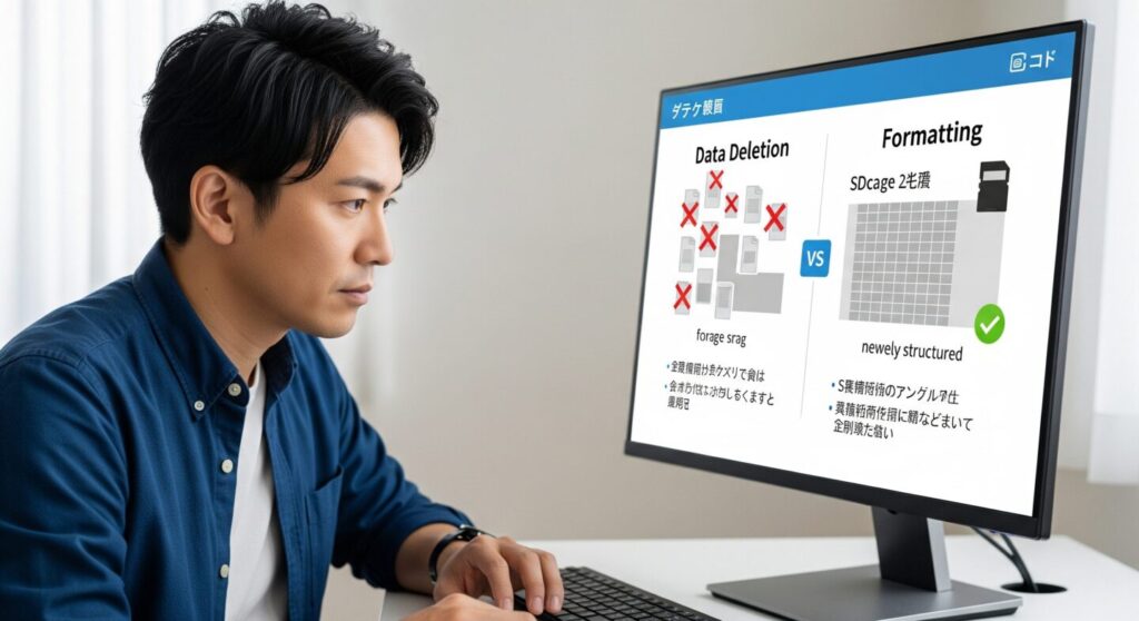 データ消去とフォーマットの違いを解説