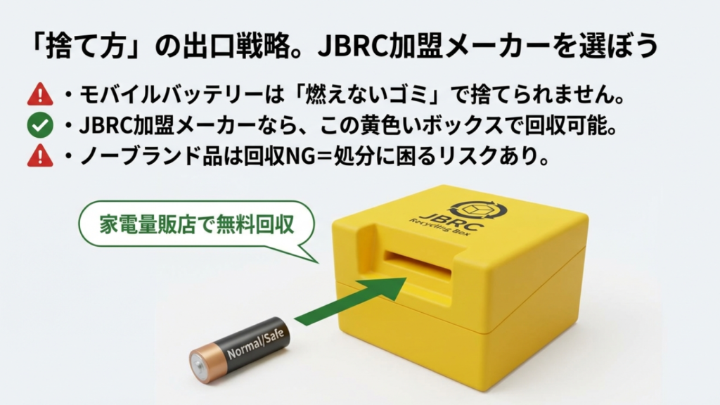 家電量販店にあるJBRC回収ボックス モバイルバッテリーの正しい捨て方とリサイクル