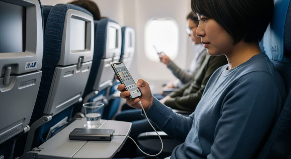 モバイルバッテリーをANAの機内で安全に使う知識