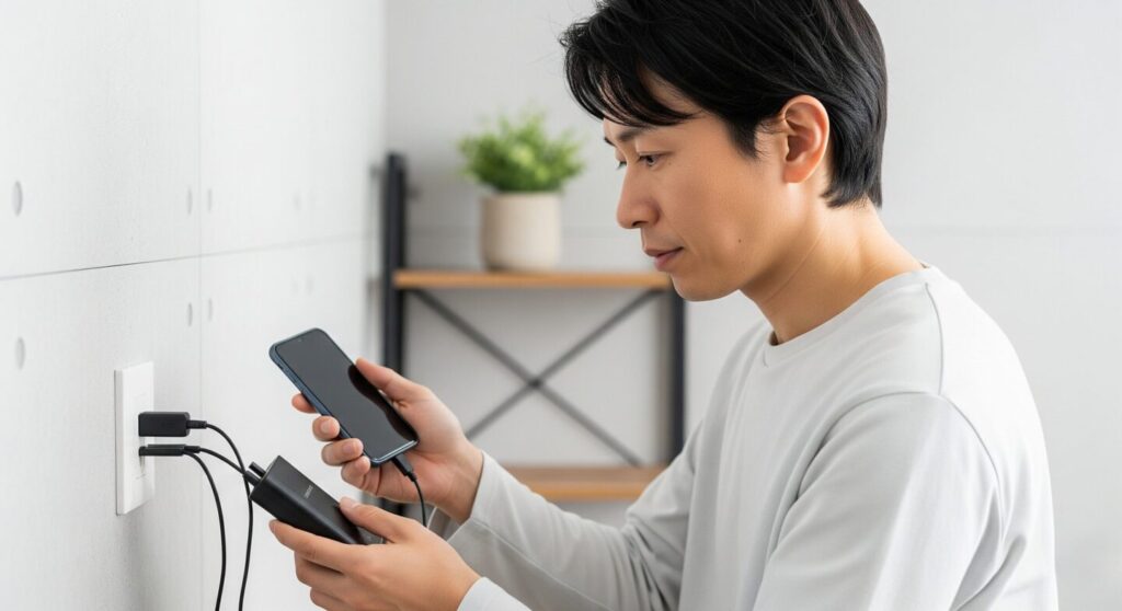 充電しながら使用するときの安全性について