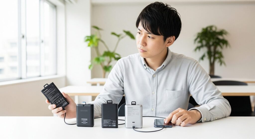 同時充電対応モバイルバッテリーの選び方