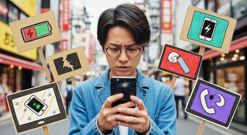 モバイルバッテリーの膨張や発熱など故障のサイン