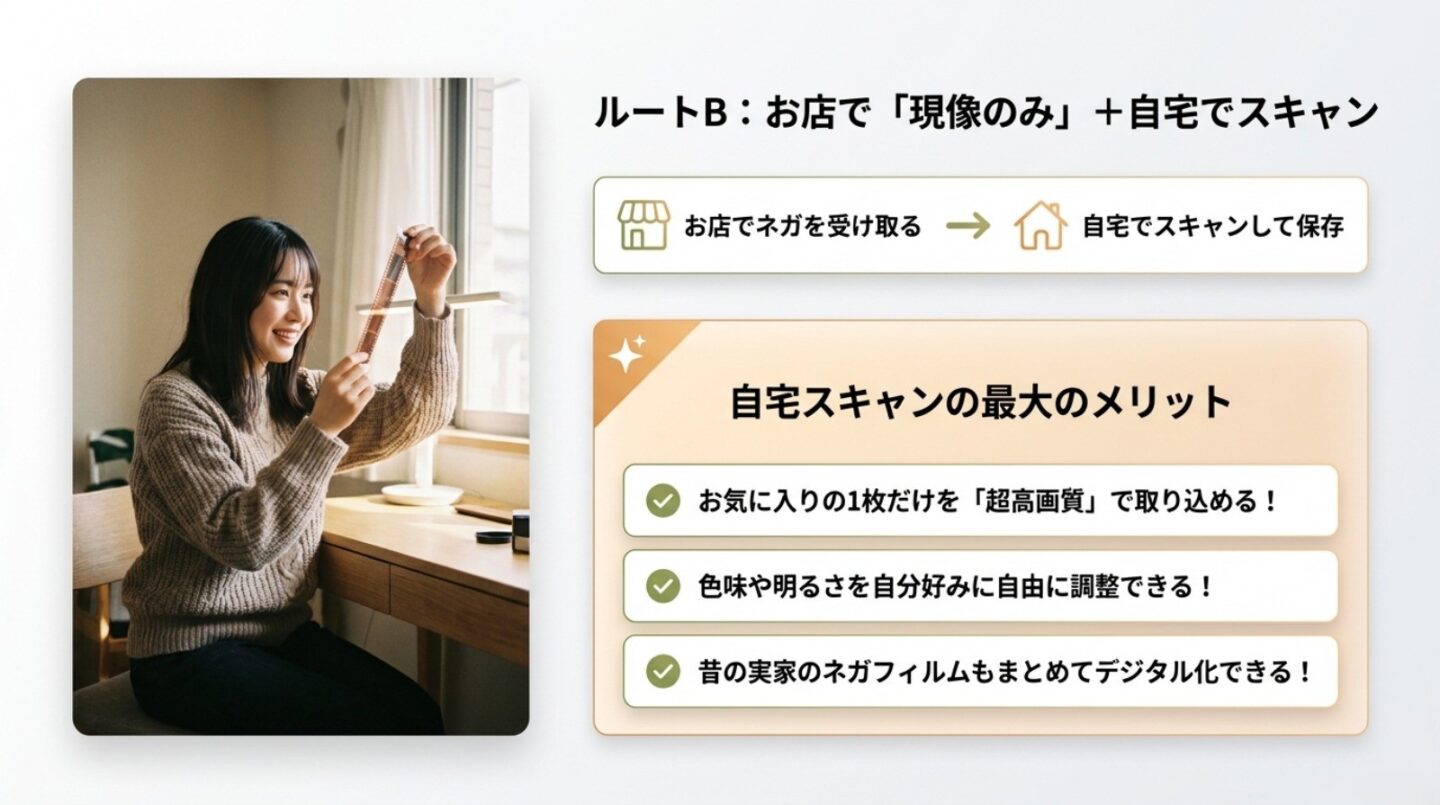 写ルンですの現像済みネガを受け取り自宅でスキャンして保存する方法