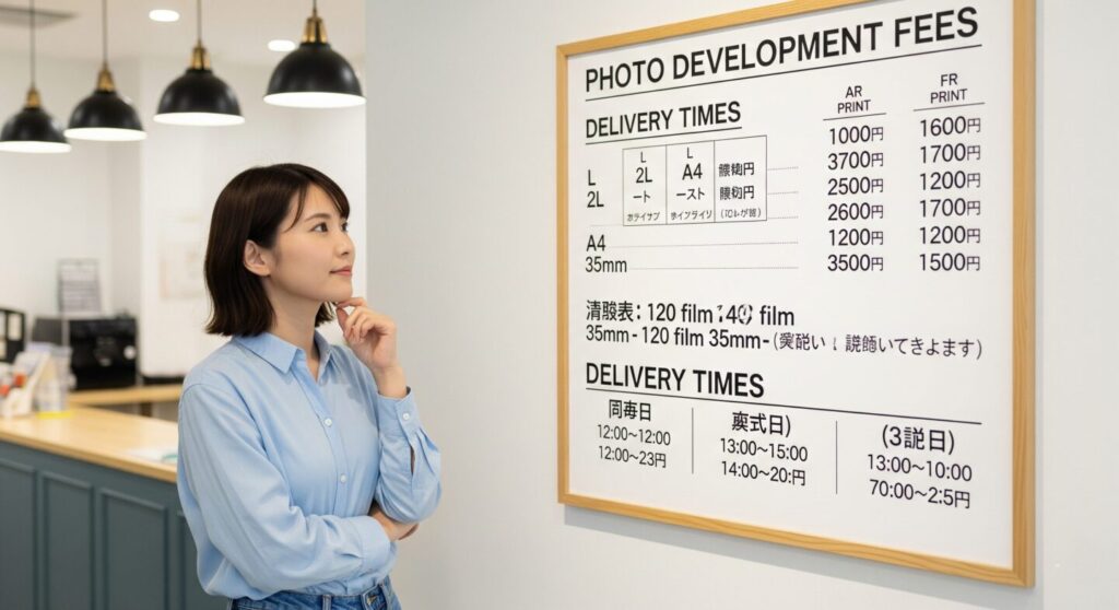 写真店で依頼する場合の料金と納期の目安