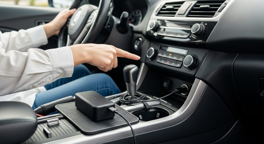 車内で使うときの安全な充電方法