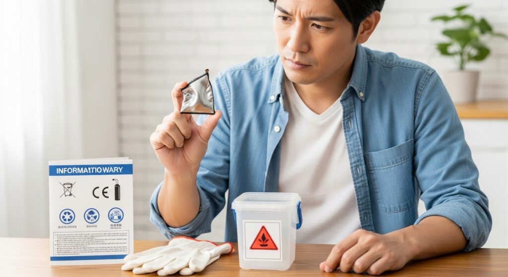 膨張したモバイルバッテリーの捨て方