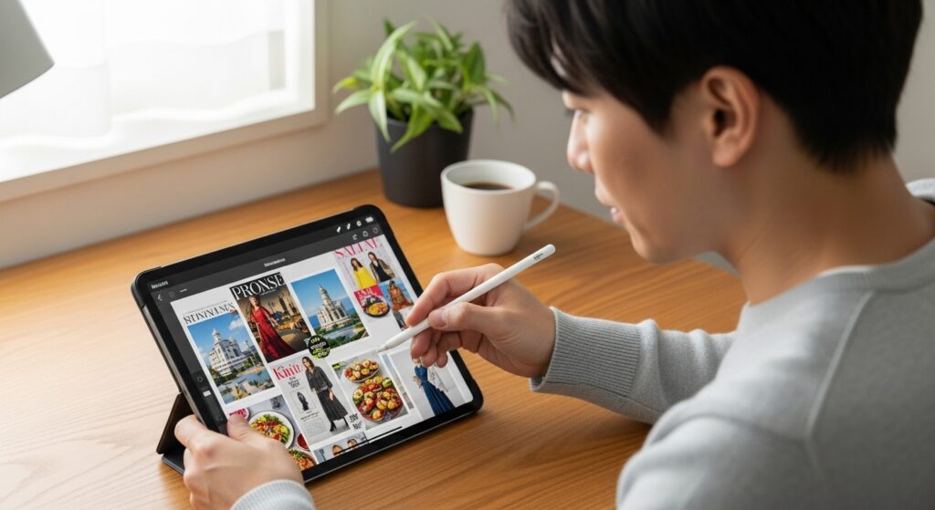 ペンシル対応の雑誌スクラップ術