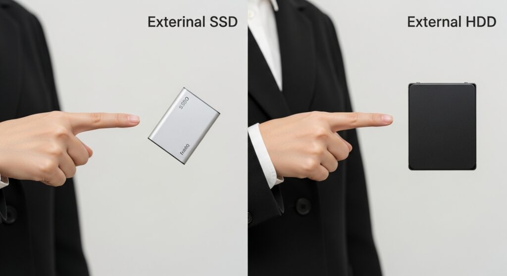 外付けSSDとHDDの比較ポイント