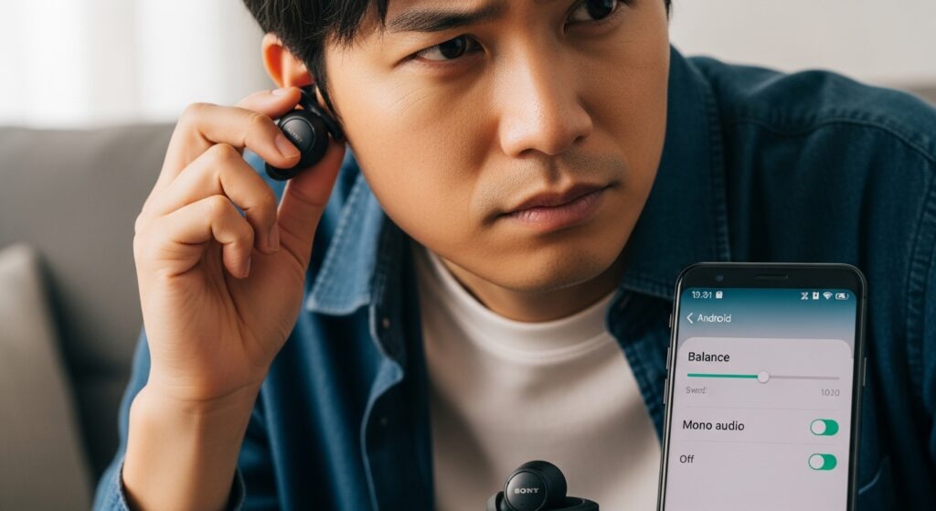 Androidのバランスとモノラル