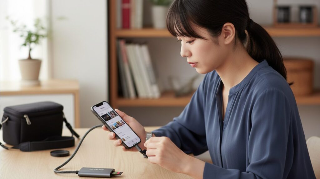 SDカード内の動画をiPhoneに移す方法