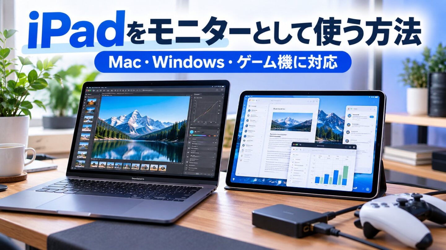 iPadをモニターとして使う方法｜Mac・Windowsでサブディスプレイ化する