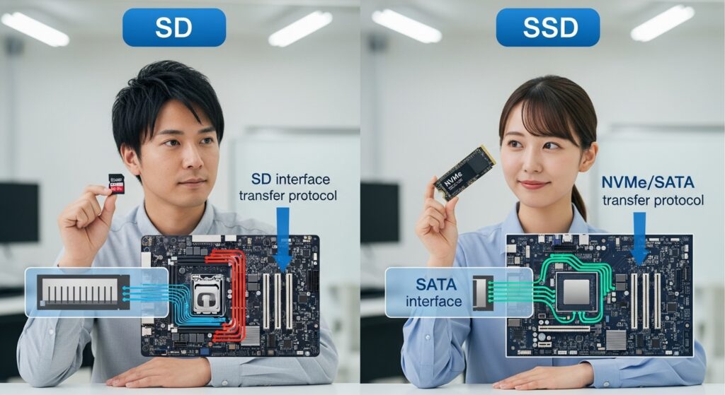 インターフェース規格と転送プロトコルの違い