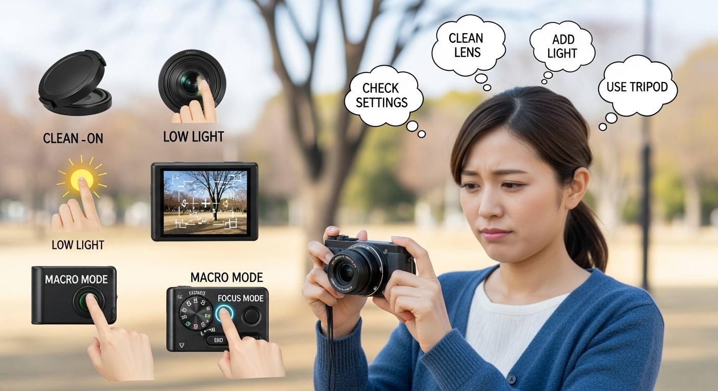 コンデジのピントが合わない原因と対策