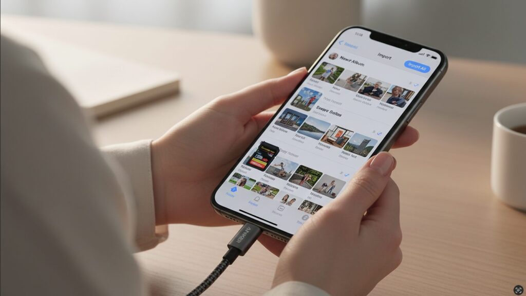 写真アプリでSDカード読み込み