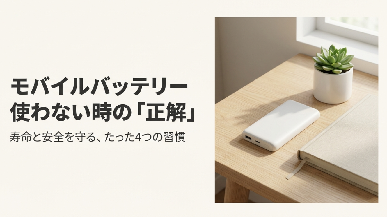 モバイルバッテリーを使わない時の保管と捨て方