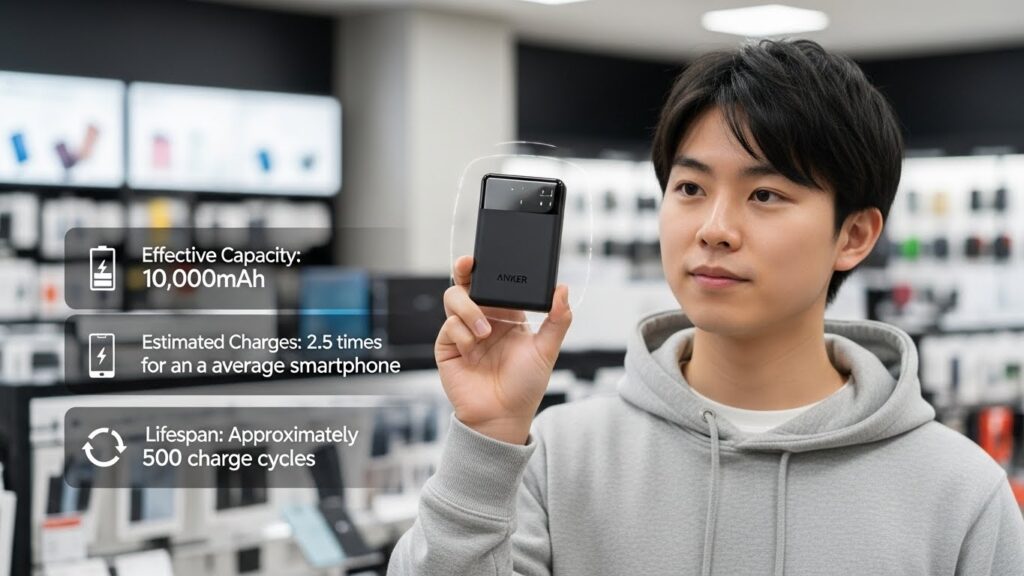 10000mAhの充電回数目安