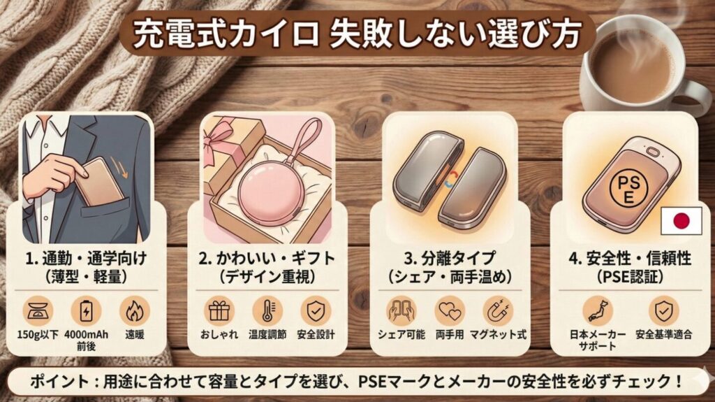 充電式カイロのおすすめ 失敗しない選び方