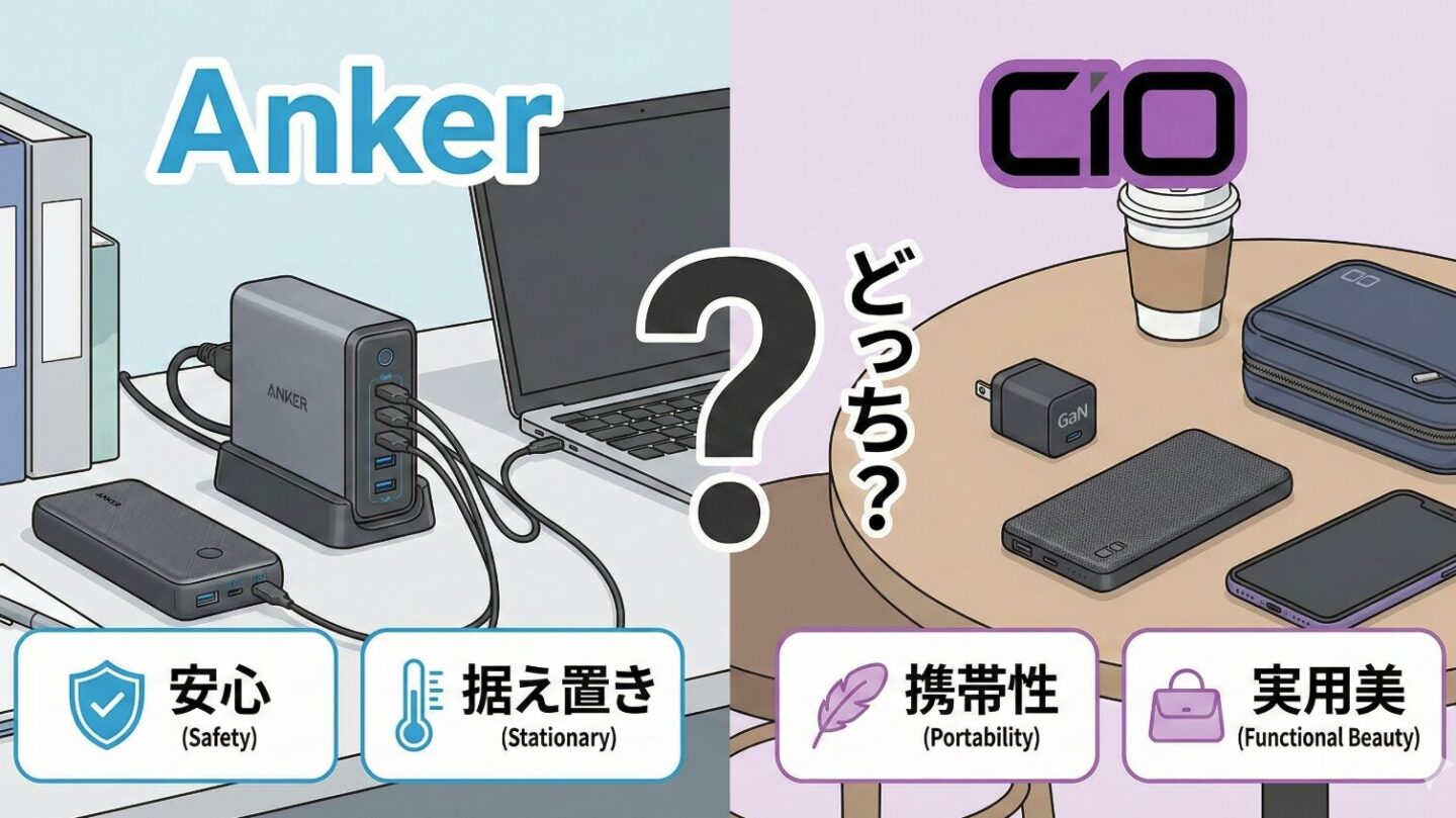 AnkerとCIOどっち？選び方を徹底比較