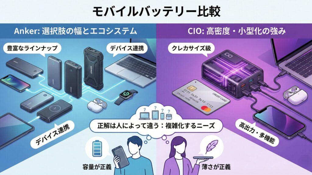 モバイルバッテリー比較