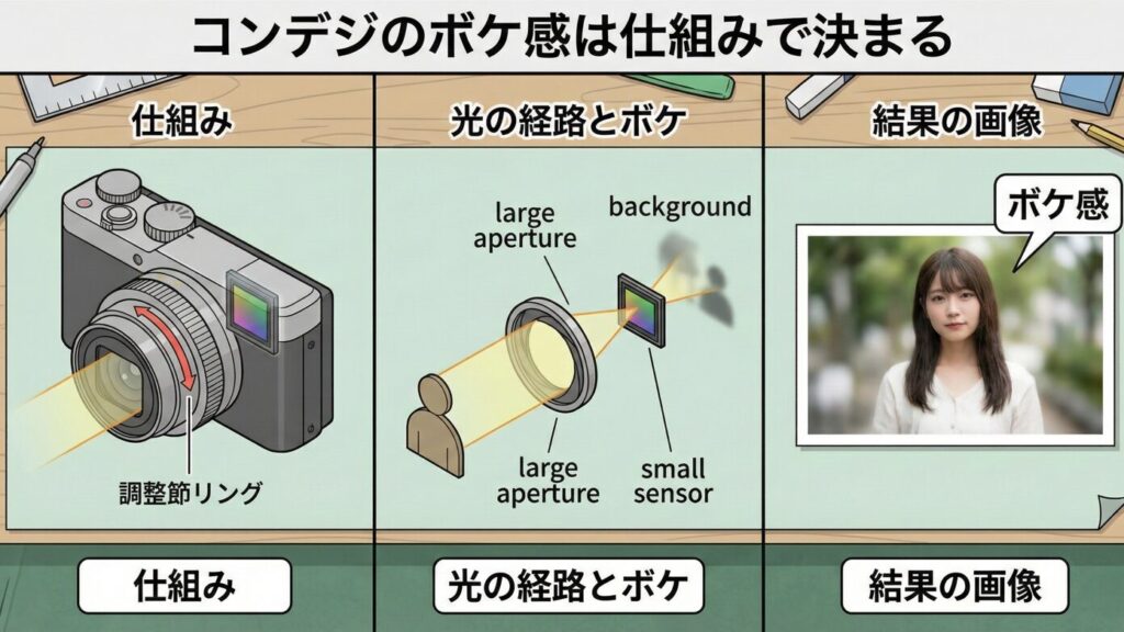 コンデジのボケ感は仕組みで決まる