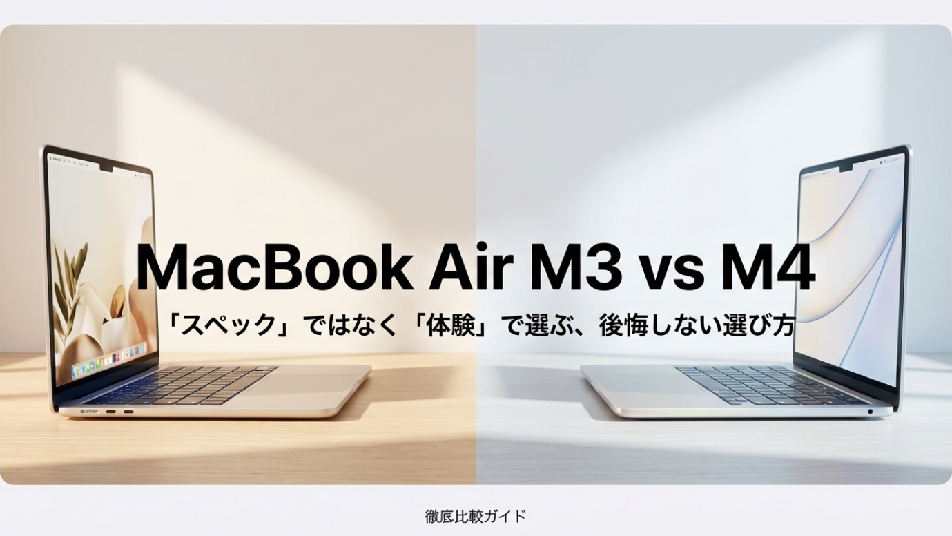 MacBook Air M3 M4 比較で失敗しない選び方ガイド