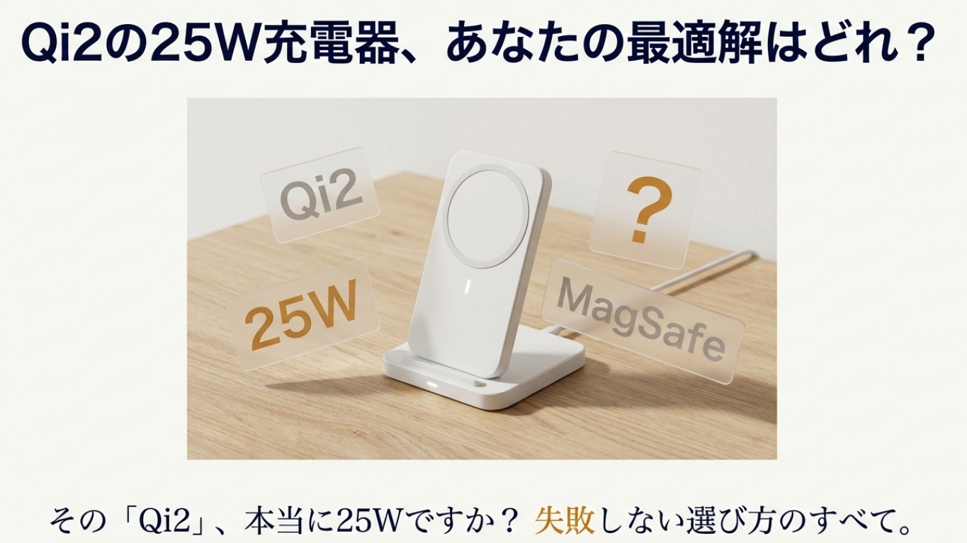 Qi2の25W充電器の選び方と注意点