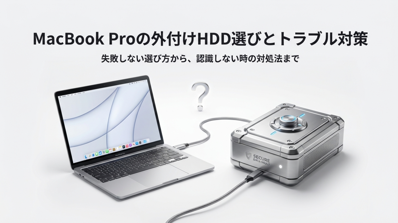 MacBookProの外付けHDD選び方と対処法
