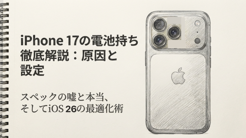iPhone17の電池持ち比較！減る原因と長持ちさせる節電設定