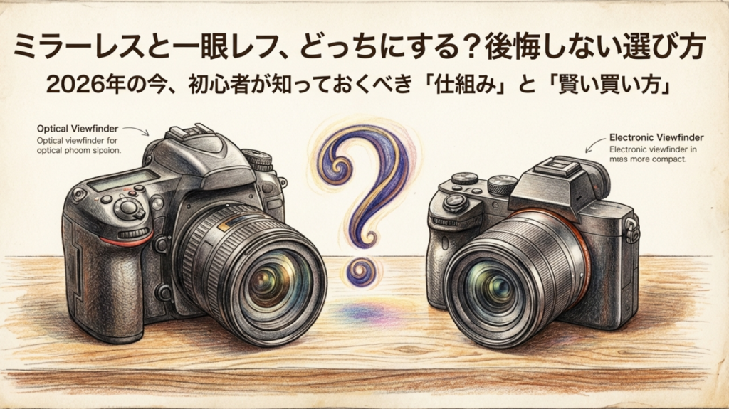 ミラーレスと一眼レフどっち？後悔しない選び方