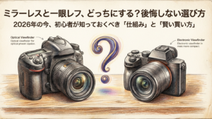 ミラーレスと一眼レフどっち？後悔しない選び方