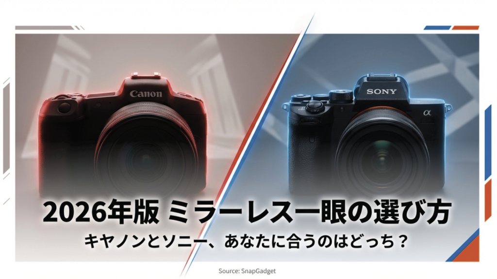 ミラーレスはキヤノンとソニーどっち？2026年版