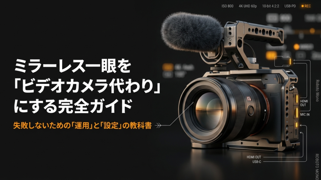 【完全版】ミラーレスのビデオカメラ代わり！失敗しない設定と運用