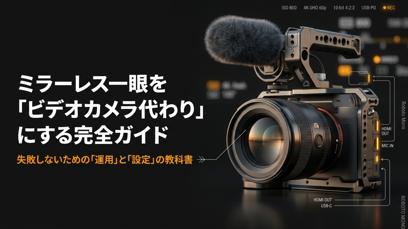 【完全版】ミラーレスのビデオカメラ代わり！失敗しない設定と運用