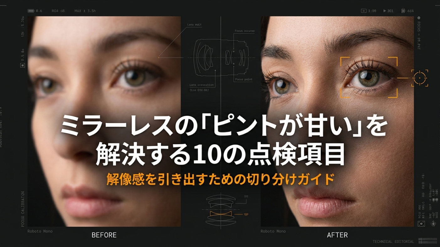 ミラーレスのピントが甘い原因と対策10選
