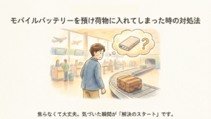 モバイルバッテリーを飛行機に預けてしまった時の対処法