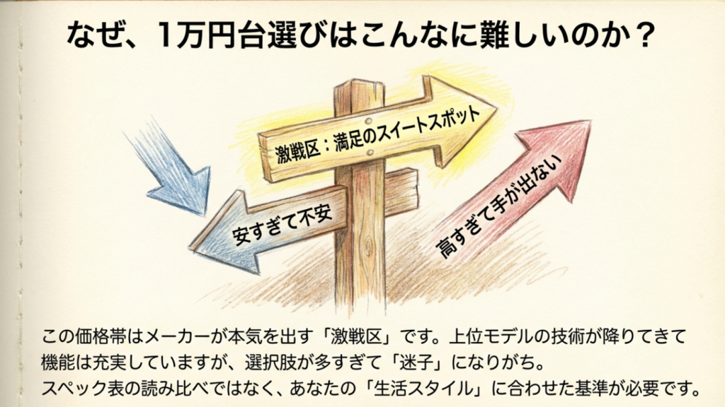 イヤホン価格帯の比較：安すぎず高すぎない満足のスイートスポット