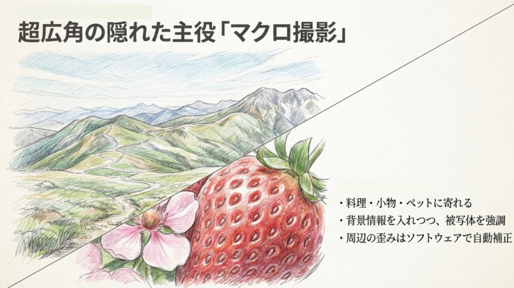 超広角カメラとマクロ撮影の隠れた主役