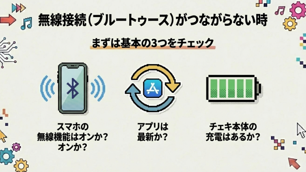 チェキのBluetoothが繋がらない時に確認する基本の3項目