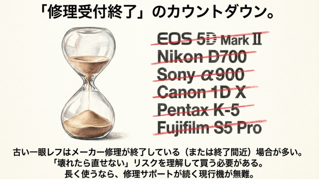 修理サポート終了のリスク