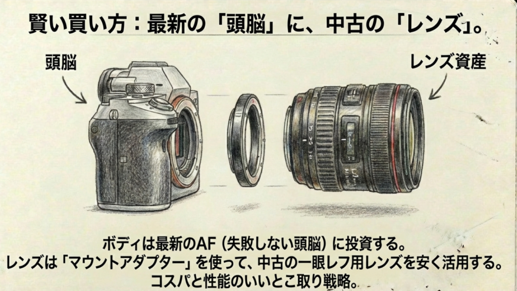 レンズ資産とアダプター