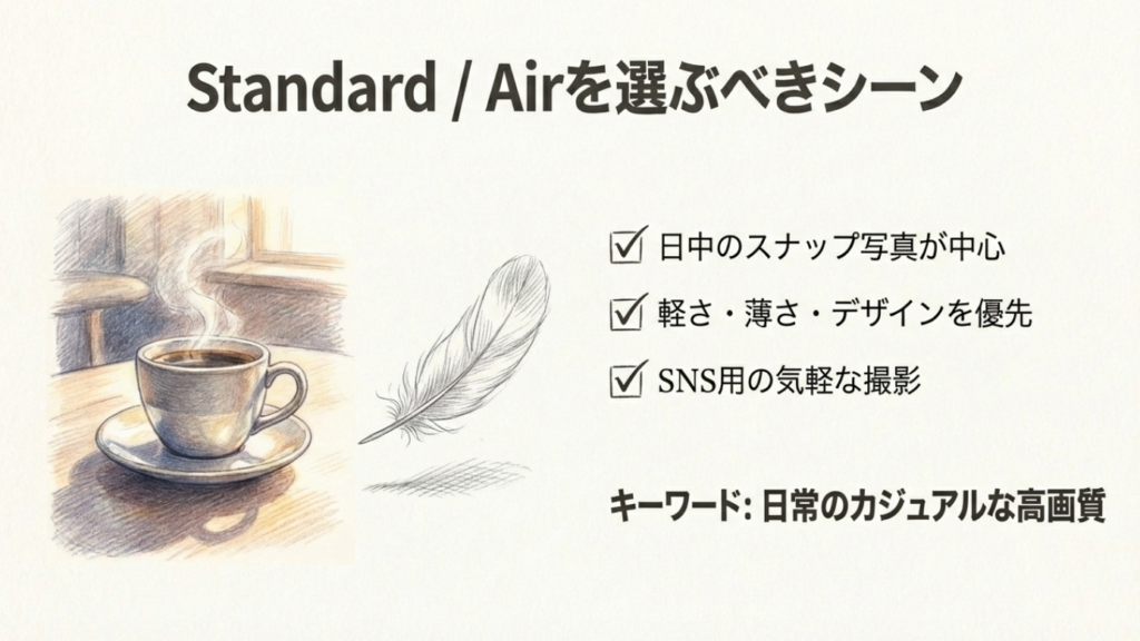 iPhone 17 無印・Airを選ぶべき日常スナップシーン