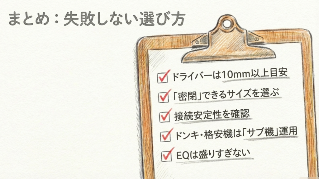 失敗しないイヤホン選びの5つのチェックポイント