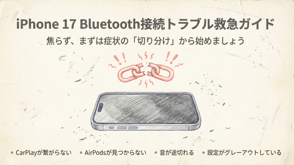 iPhone17でBluetoothが繋がらない対処法
