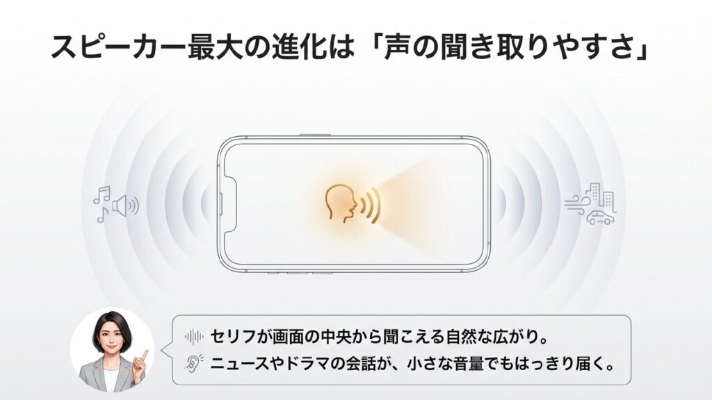 iPhone 17 スピーカー最大の進化は声の聞き取りやすさ