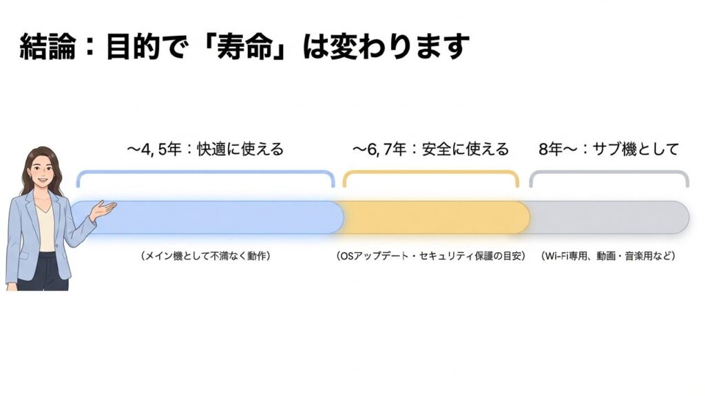 目的別の寿命目安