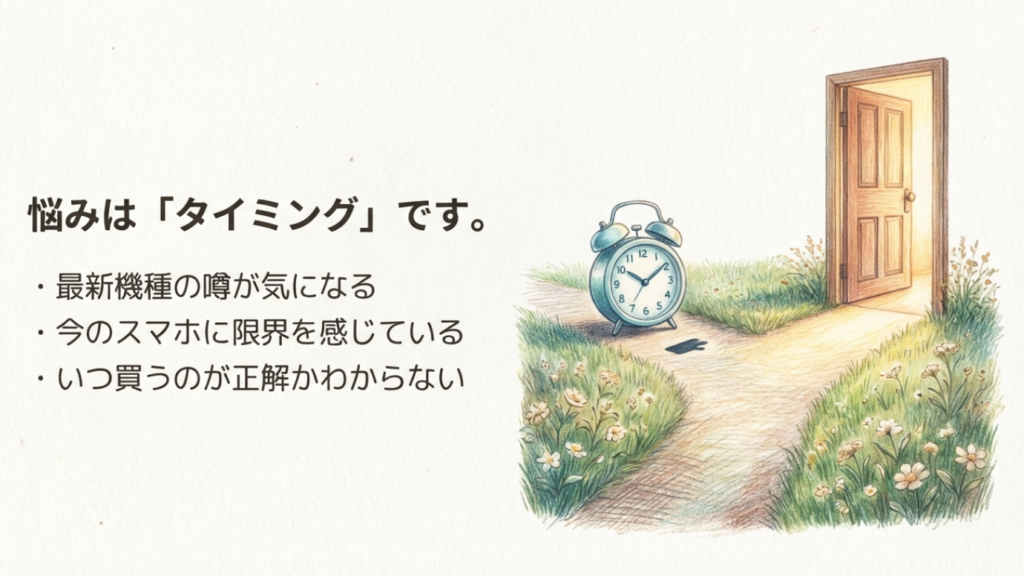 スマホ買い替えのタイミングの悩み