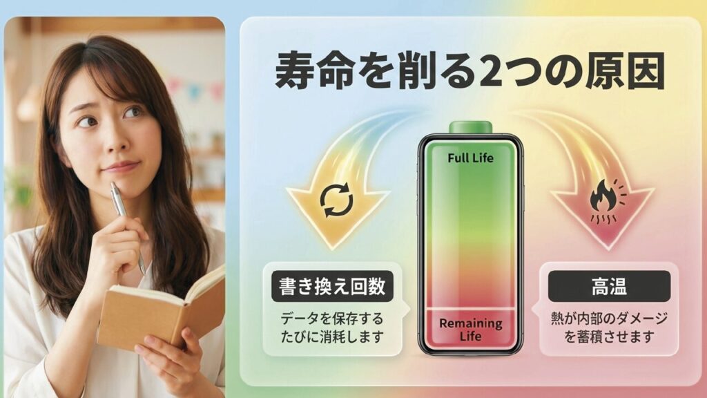 SDカードの寿命を削る2大原因（書き換え回数と高温）