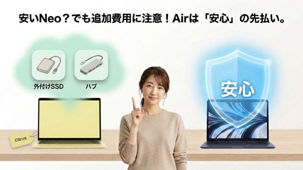 MacBook Neo購入時に注意すべき追加費用
