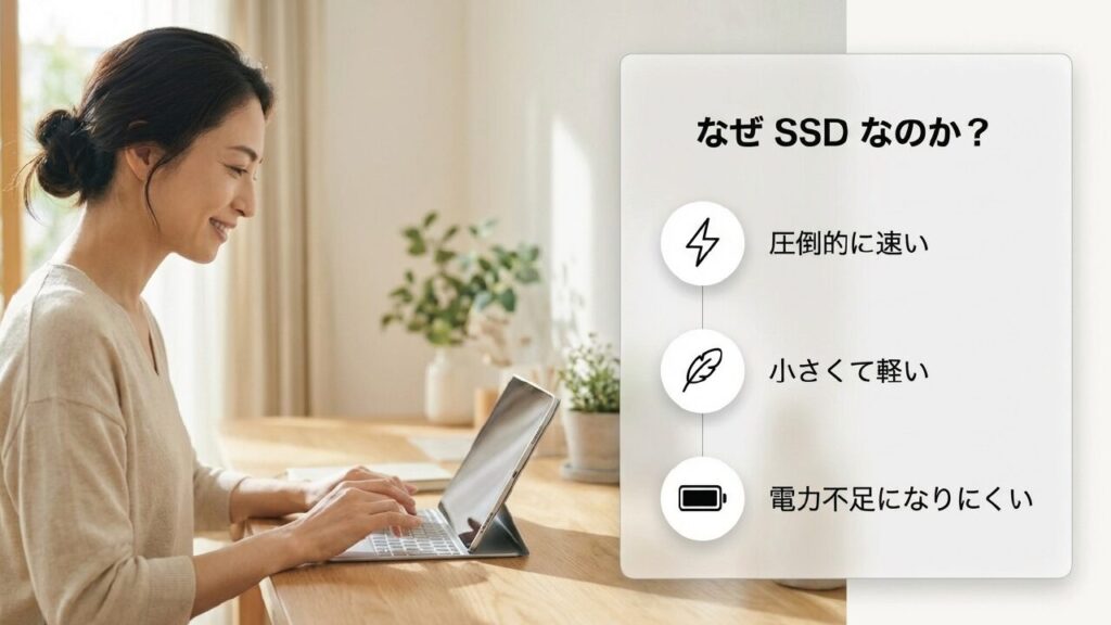 iPad AirにSSDが最適な理由。圧倒的な速さ、軽さ、電力の安定性を解説